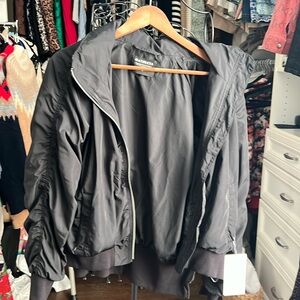 Athleta black Bomber jacket. New with tags
